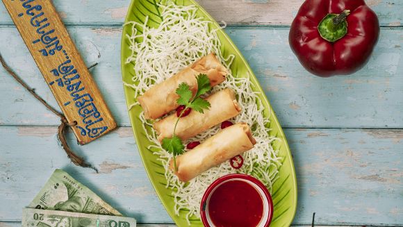 Spring Rolls & Red Curry!